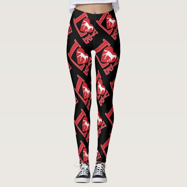 Love Horses, I lovve Horses Leggings (Front)