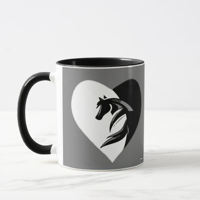 Love Horses Logo with Heart Mug (Left)