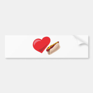 Love hot dogs!  Customisable: Bumper Sticker