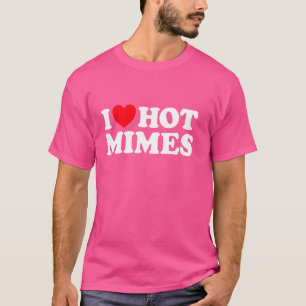 Love Hot Mimes Funny Mime Silent Theatre Actor Pan T-Shirt