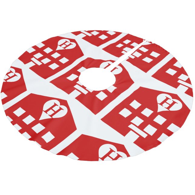 Love Hotel Japanese Emoji Brushed Polyester Tree Skirt (Angled)