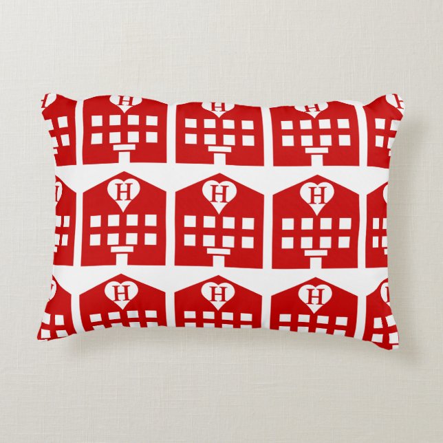 Love Hotel Japanese Emoji Decorative Cushion (Back)