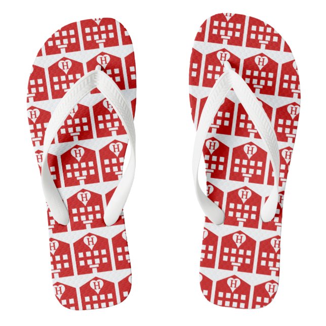 Love Hotel Japanese Emoji Flip Flops (Footbed)