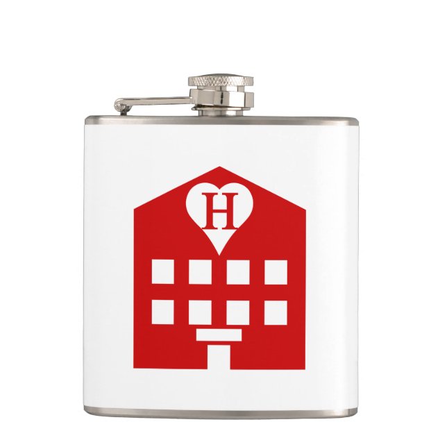 Love Hotel Japanese Emoji Hip Flask (Front)