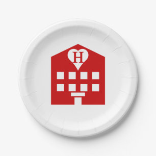 Love Hotel Japanese Emoji Paper Plate