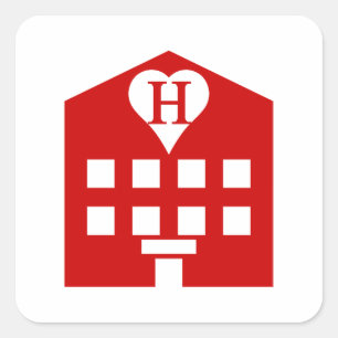Love Hotel Japanese Emoji Square Sticker