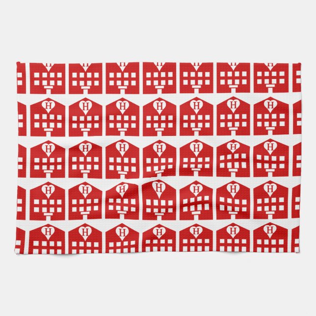Love Hotel Japanese Emoji Tea Towel (Horizontal)