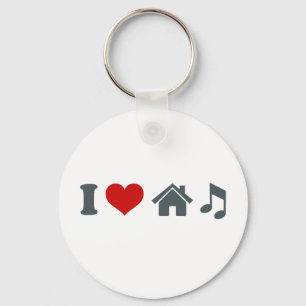 Love House Music Key Ring