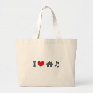 Love House Music Large Tote Bag