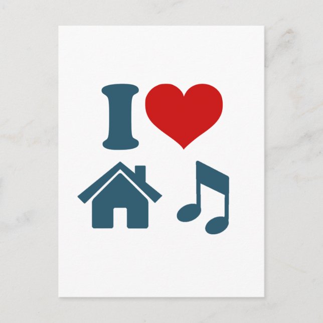 Love House Music Postcard (Front)