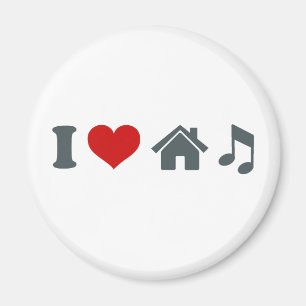 Love House Music White Magnet   Ibiza Dancing
