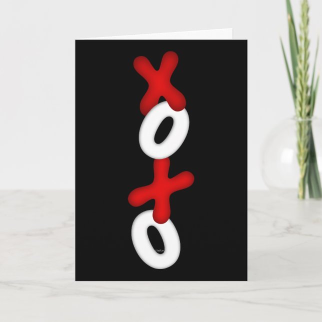 Love Hugs and Kisses Valentine Holiday Card (Front)