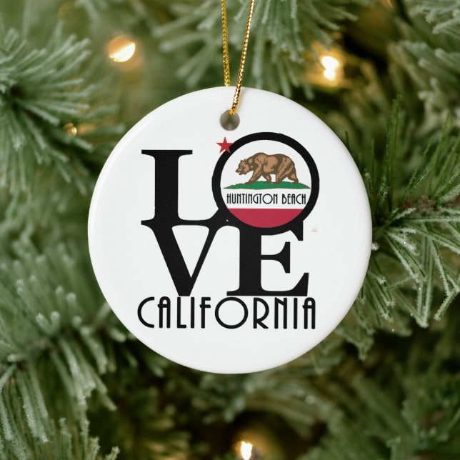 LOVE Huntington Beach Ceramic Tree Decoration (Tree)