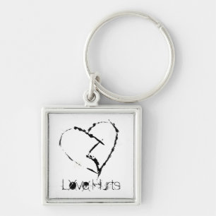 Love Hurts-Broken Heart Key Ring