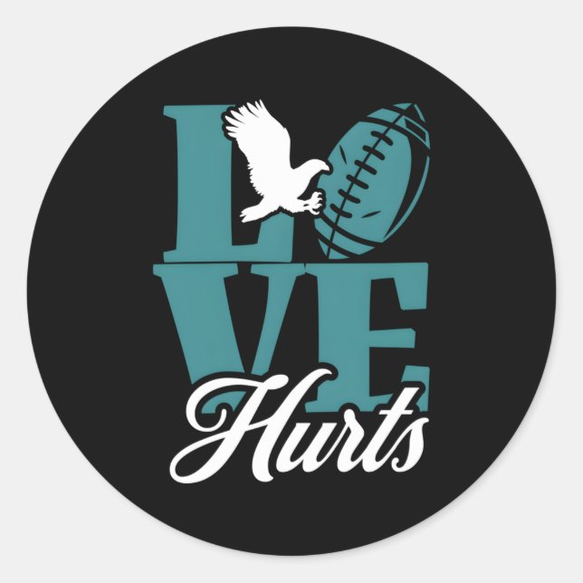 Love Hurts Eagles Classic Round Sticker (Front)