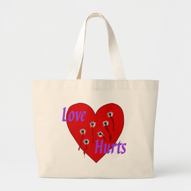 Love Hurts Large Tote Bag (Front)