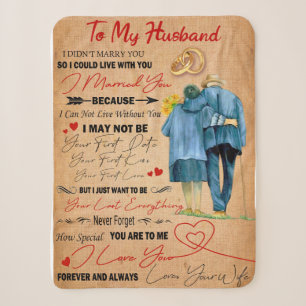 Love Husband Letter To My Husband I Love You Sherpa Blanket