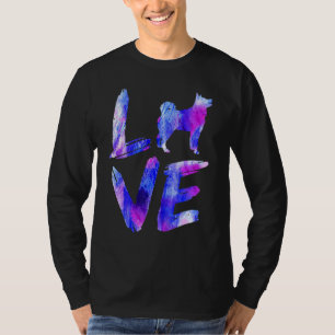 Love Husky Watercolor Blue Dog Mum Dad 1 T-Shirt