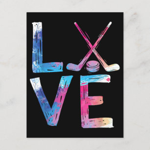 Love Ice Hockey Girls Hockey Gifts Womens Ice Hock Enclosure Card