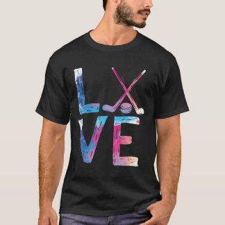 Love Ice Hockey Girls Hockey Gifts Womens Ice Hock T-Shirt