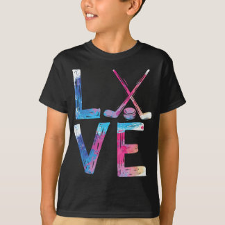 Love Ice Hockey Girls Hockey Gifts Womens Ice Hock T-Shirt
