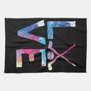 Love Ice Hockey Girls Hockey Gifts Womens Ice Hock Tea Towel