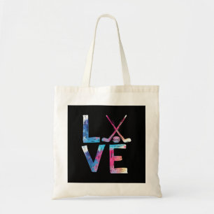 Love Ice Hockey Girls Hockey Gifts Womens Ice Hock Tote Bag