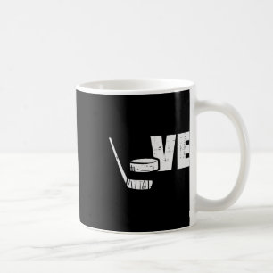 Love Ice Hockey Stick Puck Player Goalie Fans Men  Coffee Mug