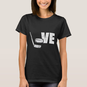 Love Ice Hockey Stick Puck Player Goalie Fans Men  T-Shirt
