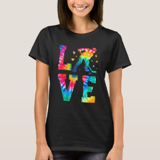 Love Ice Hockey Tie Dye Sports Ice Hockey Player T-Shirt