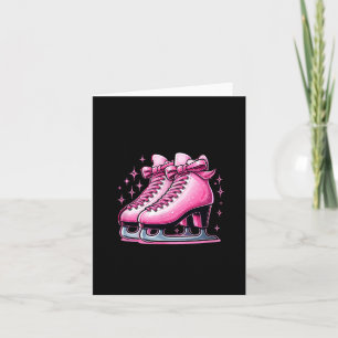 Love Ice Skating Pink Coquette Skates Winter Sport Card