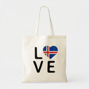 Love - Iceland Flag Tote Bag