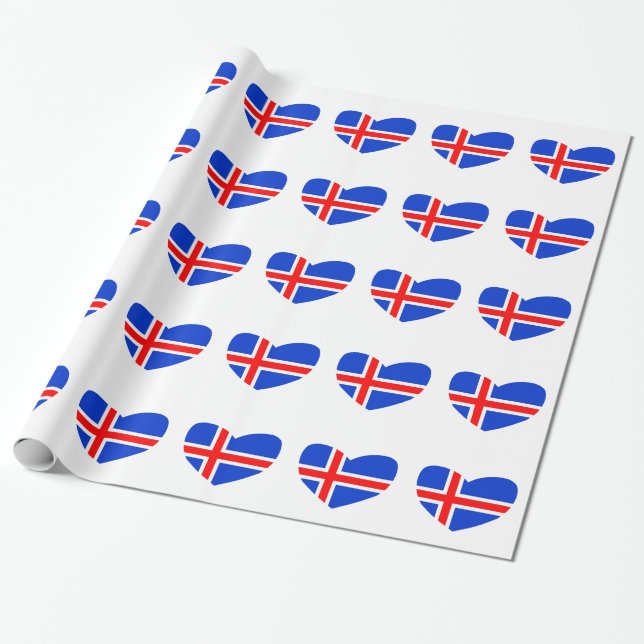 Love Iceland Wrapping Paper (Unrolled)