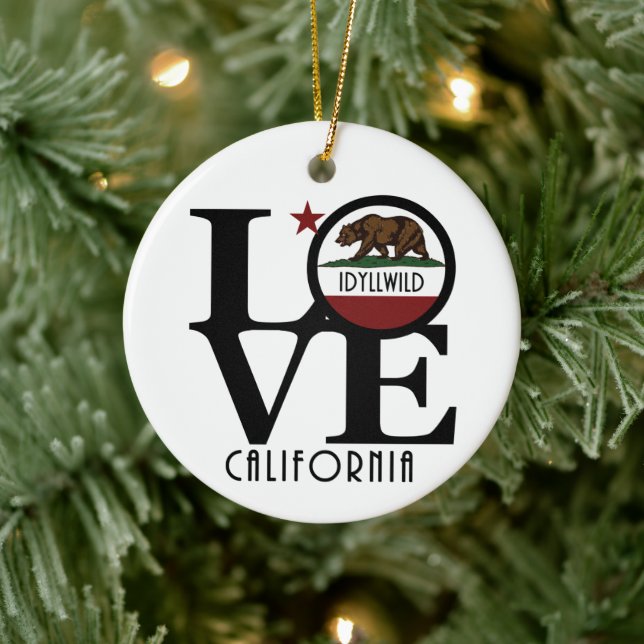 LOVE Idyllwild California Ceramic Tree Decoration (Tree)