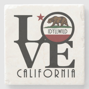 LOVE Idyllwild California Stone Coaster