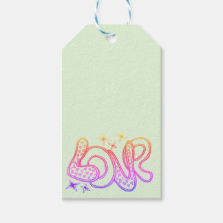 Love in 1960s style gift tags