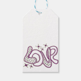 Love in 1960s style gift tags