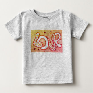 Love in 1960s style in orange and yellow baby T-Shirt