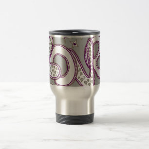 Love in 1960s style travel mug