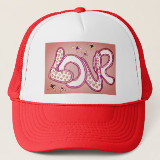 Love in 1960s style trucker hat