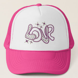 Love in 1960s style trucker hat