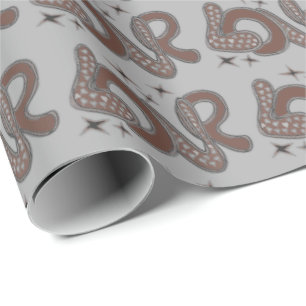 Love in 1960s style wrapping paper