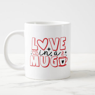 Love in a Mug Red Black Valentine