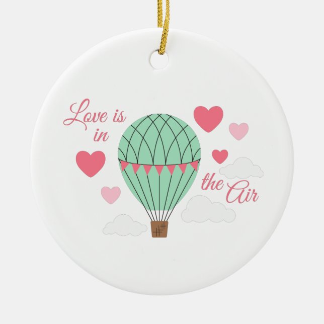 Love In Air Ceramic Tree Decoration (Front)