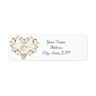 Love in any Language in Gold Return Address