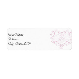 Love in Any Language in Petal Pink Address Label