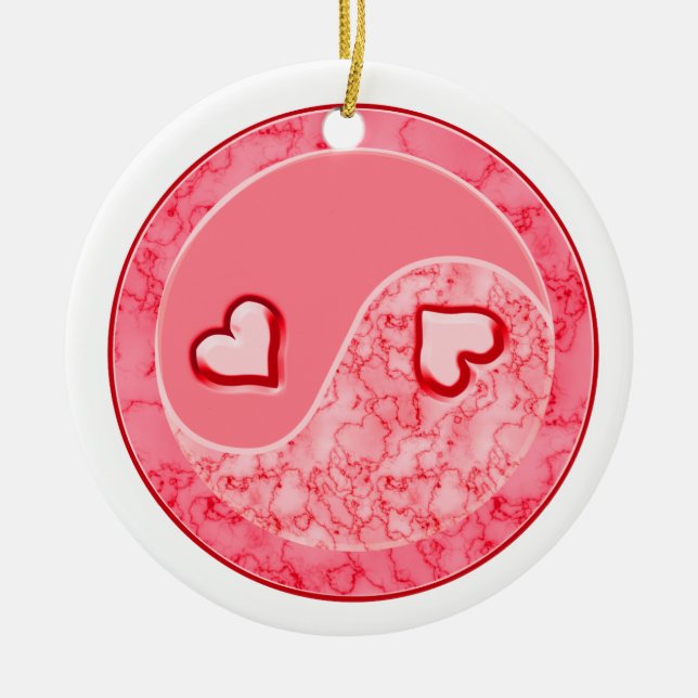 Love in Balance Yin Yang Ornament (Front)