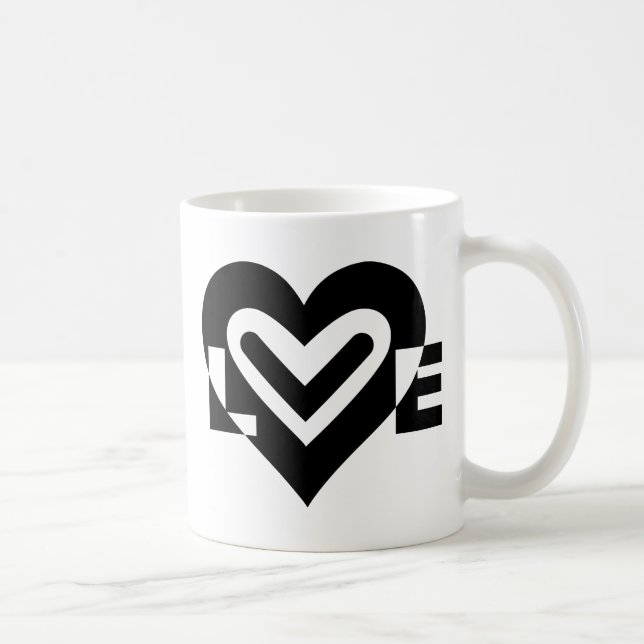 Love in Black Coffee Mug (Right)