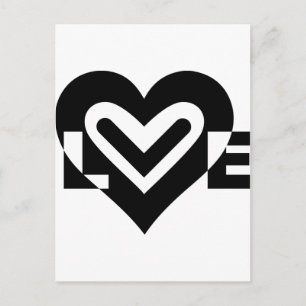 Love in Black Postcard