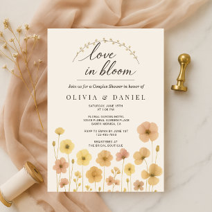 Love In Bloom Boho Couples Shower  Invitation